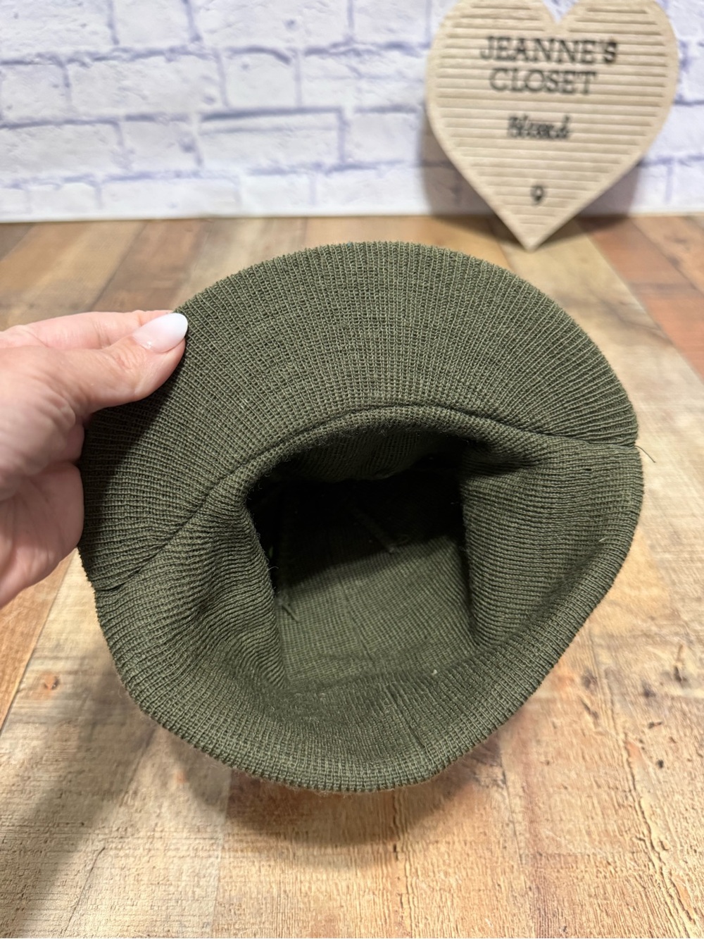 Mil-Tec by Sturm Olive Green 100% Wool Jeep Cap / Watch Cap with Brim US Army St - Picture 10 of 10